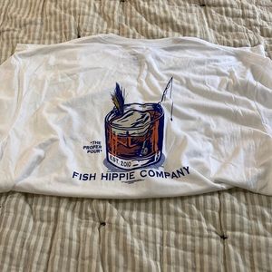 New Mens Fish Hippie T Shirt
